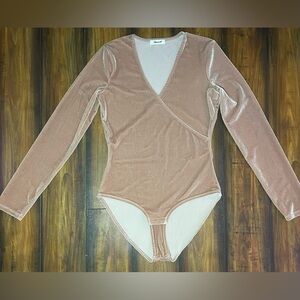 Madewell Dusty Pink Wrap Bodysuit